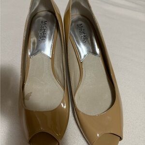 Michael Kors Tan Peep Toe Women's Shoes